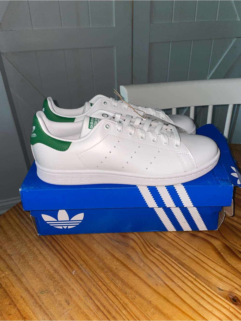 Adidas Originals Stan Smith OG Athletic Tennis Shoes White Green Mens SZ 9 NWB